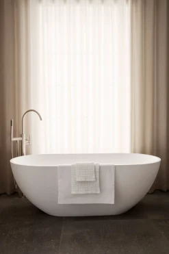 Badetuch -CARO- White 70 x 140 cm