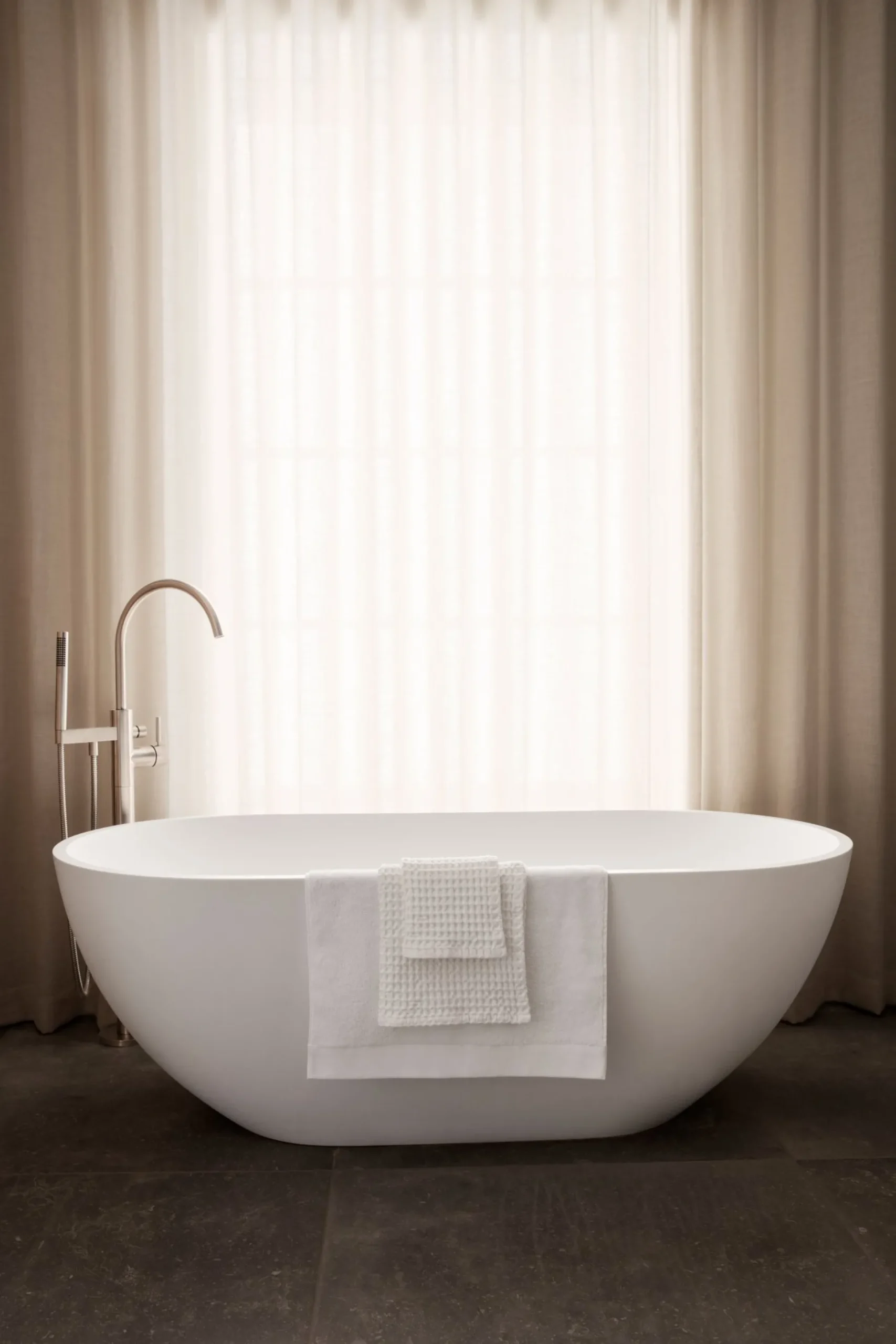 Badetuch -CARO- White 70 x 140 cm