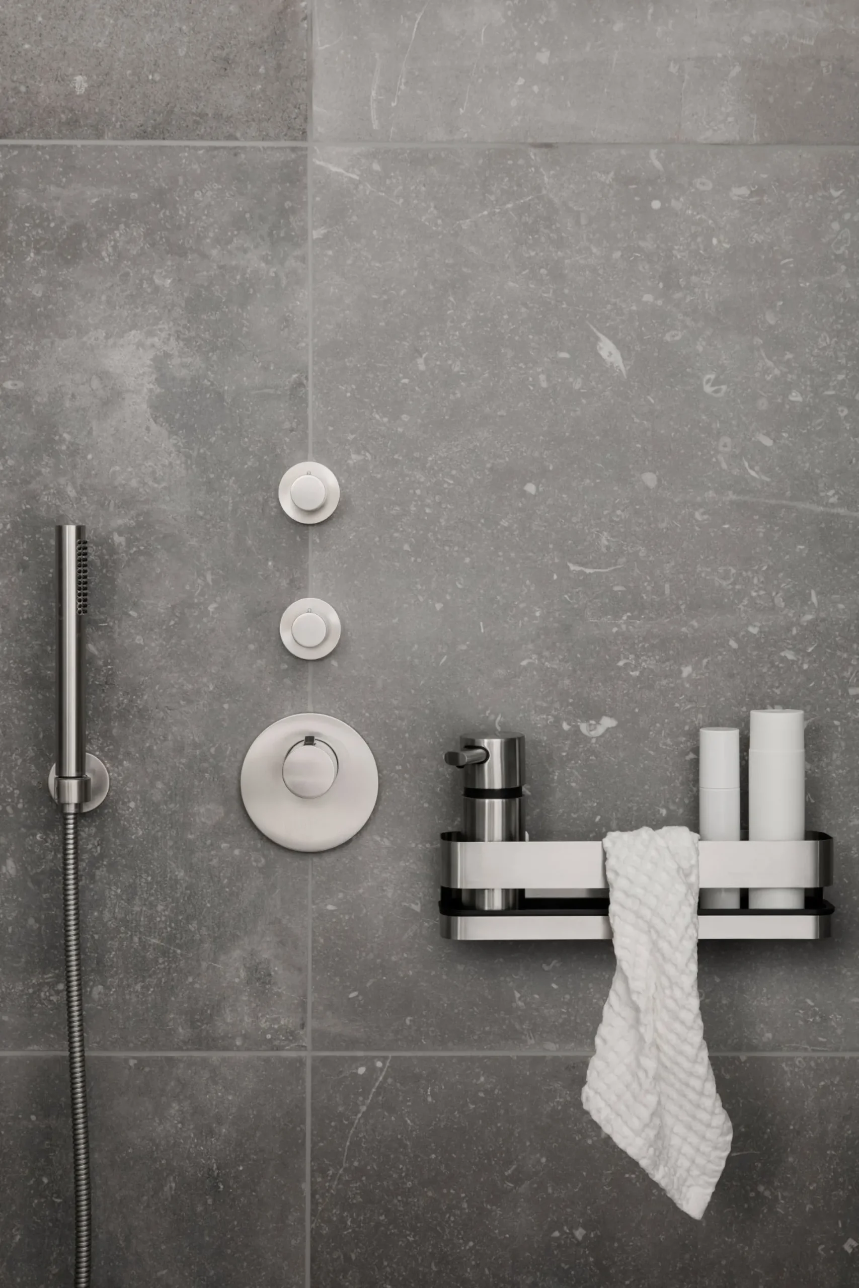 Badetuch -CARO- White 70 x 140 cm