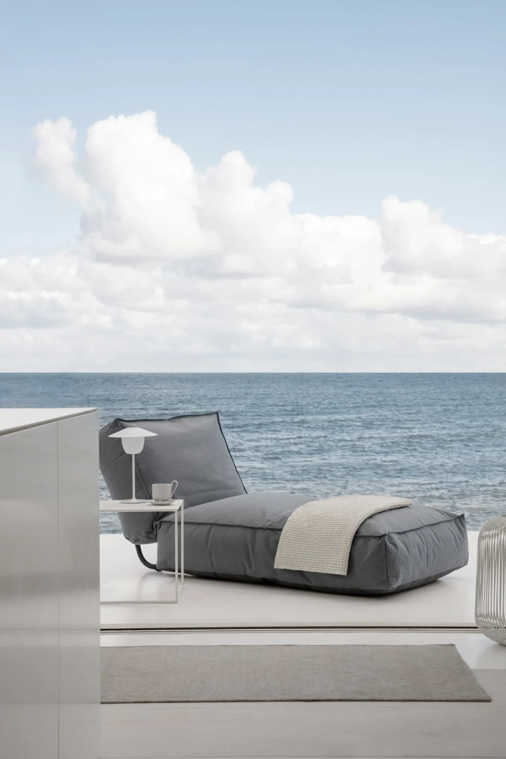 Badetuch -CARO- White 70 x 140 cm