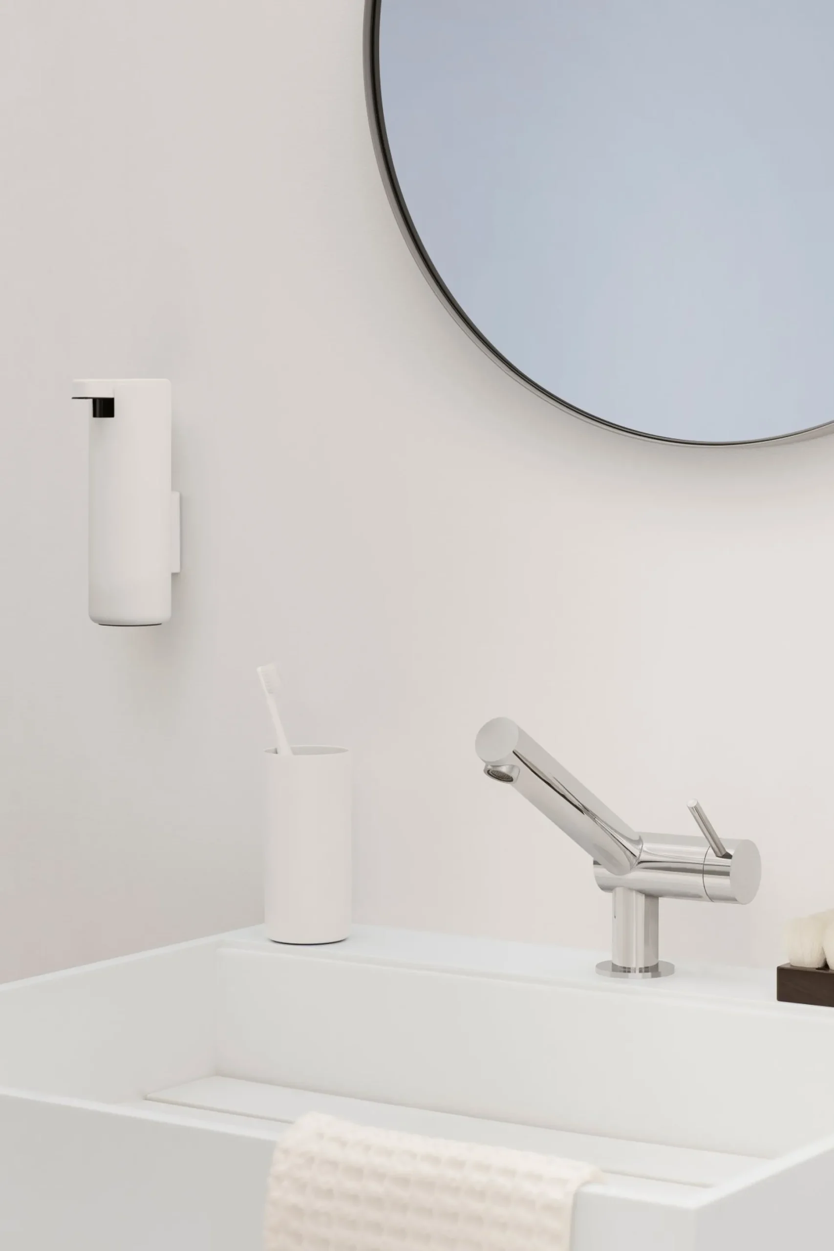 Badetuch -CARO- White 70 x 140 cm