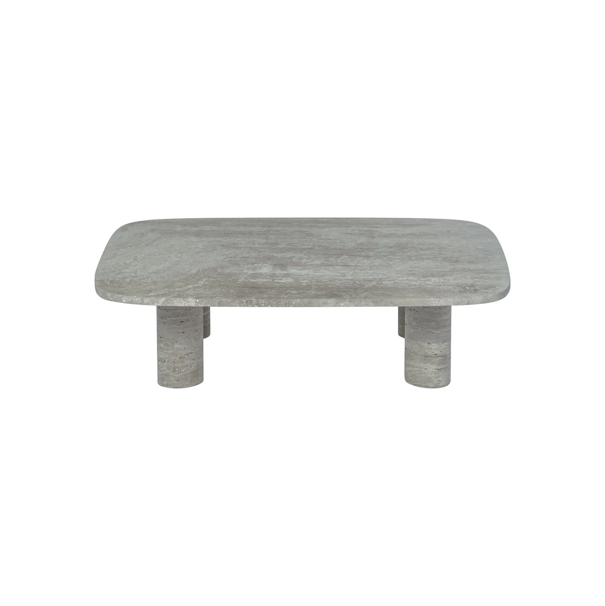 Couchtisch -VOLOS- Farbe Travertin Silver Size L Rechteckig