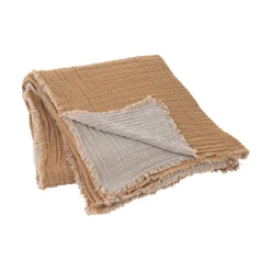 Decke -DOUBLE- Farbe Tan 130 x 200 cm