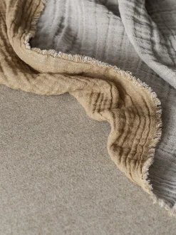 Decke -DOUBLE- Farbe Tan 130 x 200 cm