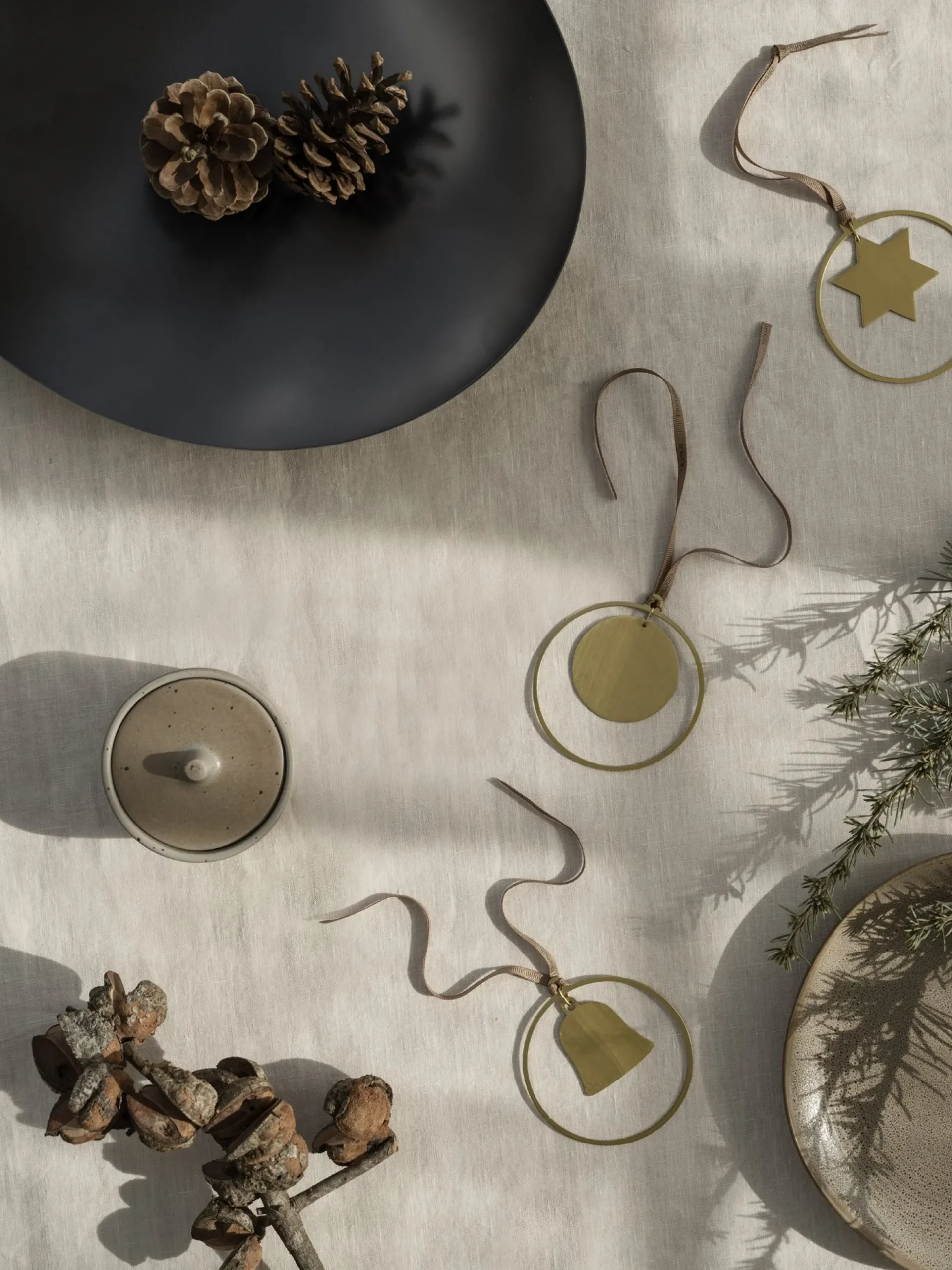 4er Set Weihnachtsschmuck -KITAI- Farbe Gold - Form Glocken