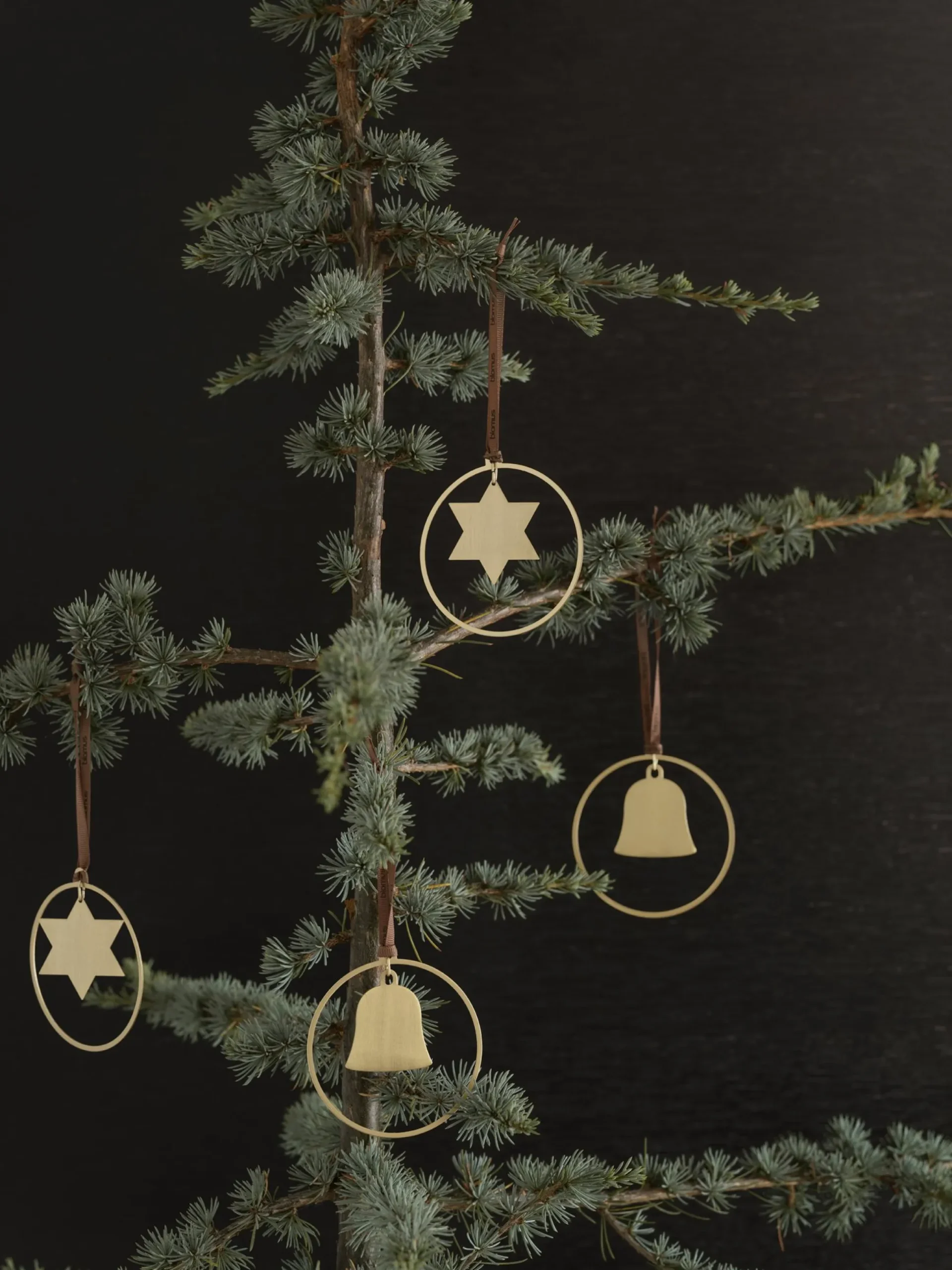 4er Set Weihnachtsschmuck -KITAI- Farbe Gold - Form Glocken