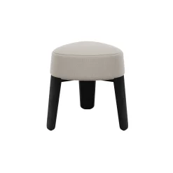 Hocker -KUON- Stoff Socia, Farbe Desert, oak black stained