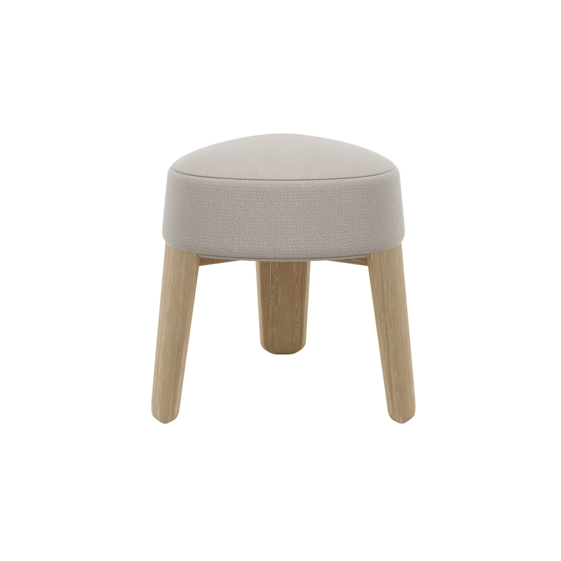 Hocker -KUON- Stoff Socia, Farbe Desert, oak nature
