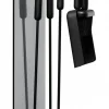 Kaminbesteck 5-tlg. Wandmontiert -ASHI- Farbe Black