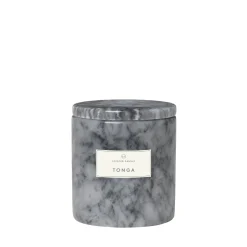 Marmor Duftkerze -FRABLE- Farbe Sharkskin, Duft: Tonga Ø 10 cm