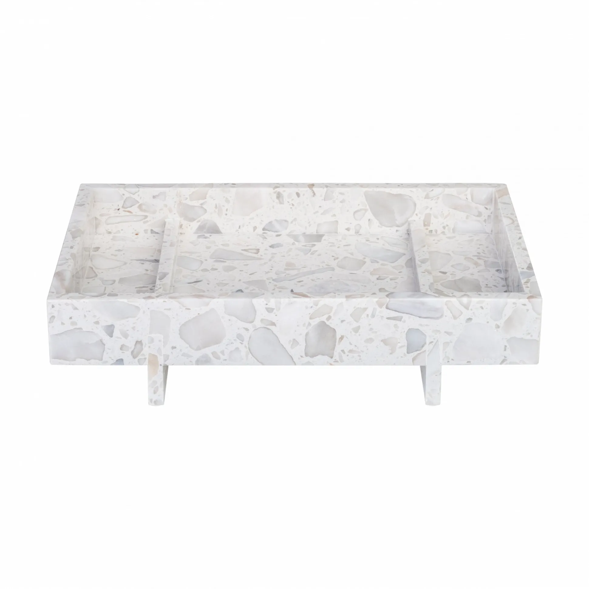 Marmor Tablett -ABENTO- Farbe Nimbus Cloud