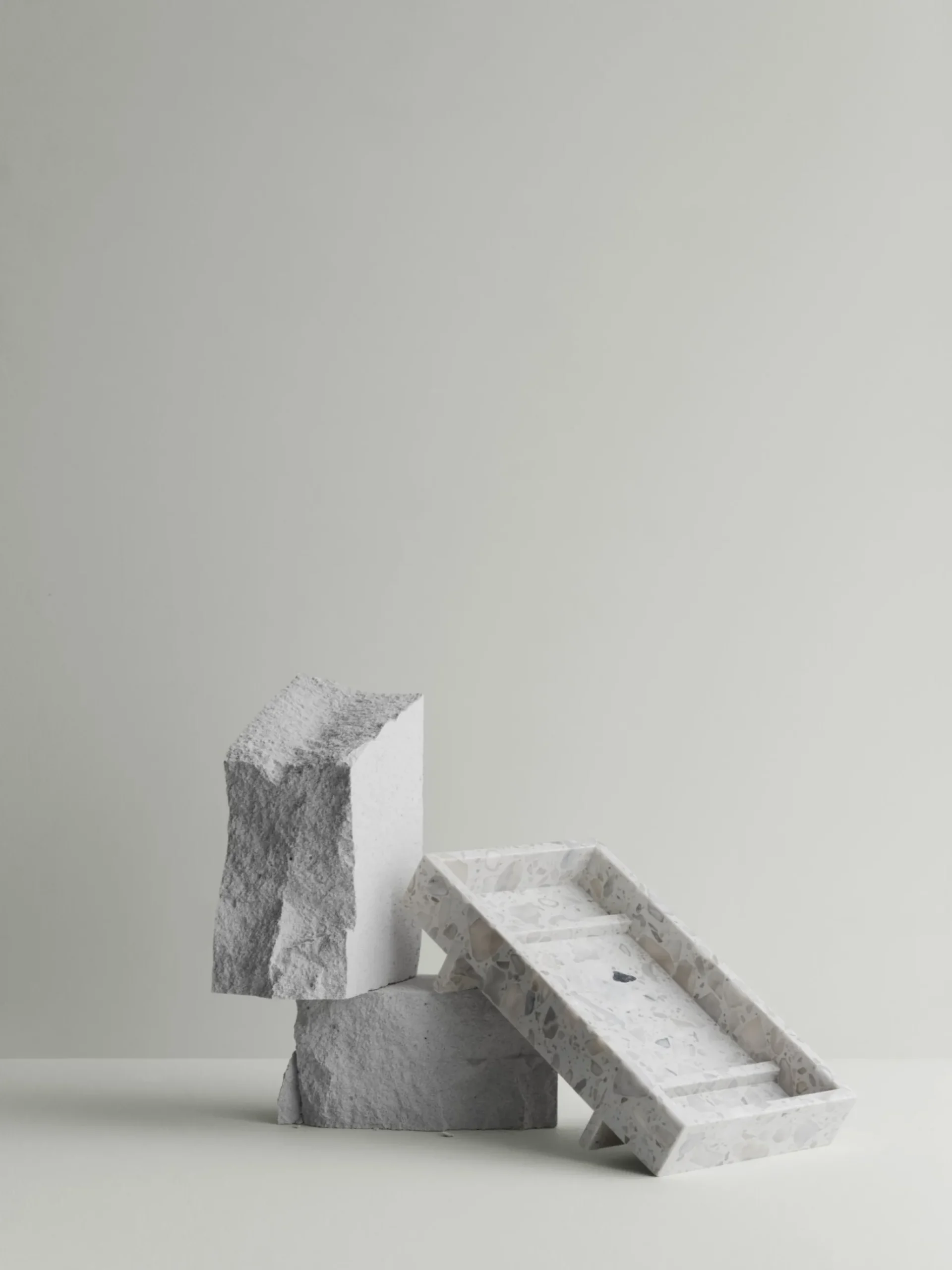 Marmor Tablett -ABENTO- Farbe Nimbus Cloud