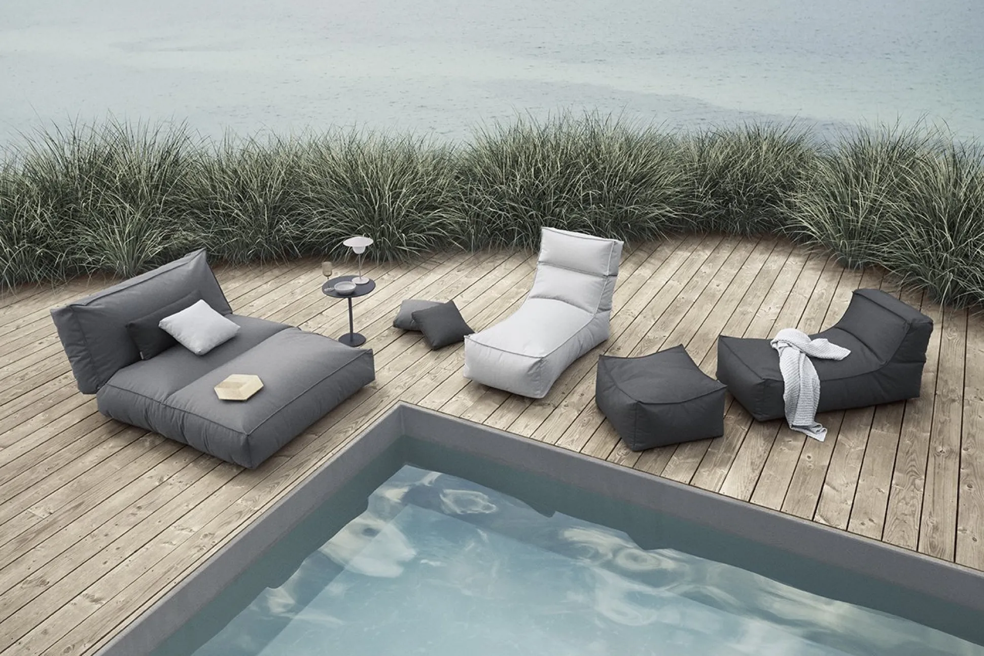 Outdoor Hocker -STAY- Stone