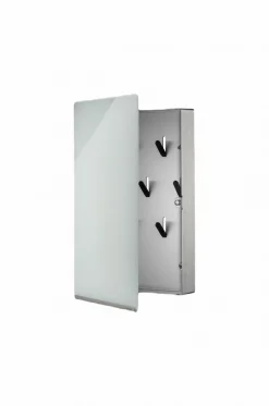 Schlüsselkasten/GlasMagnettafel -VELIO- White 30 x 20 cm Hochformat