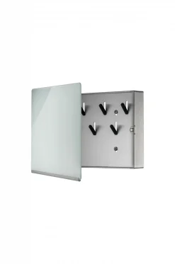 Schlüsselkasten/GlasMagnettafel -VELIO- White 30 x 20 cm