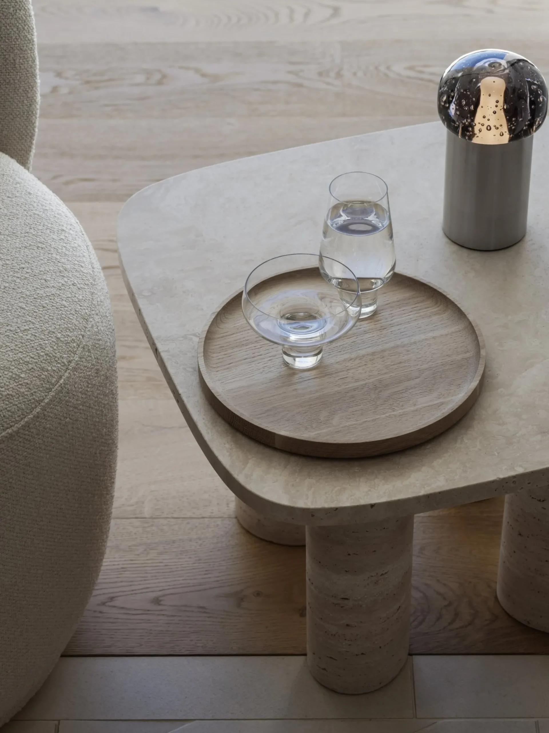 Serviertablett -OKU- Rund Farbe Oak Size M