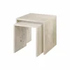 Set 2 Beistelltische -VARU- aus Travertin Farbe Beige