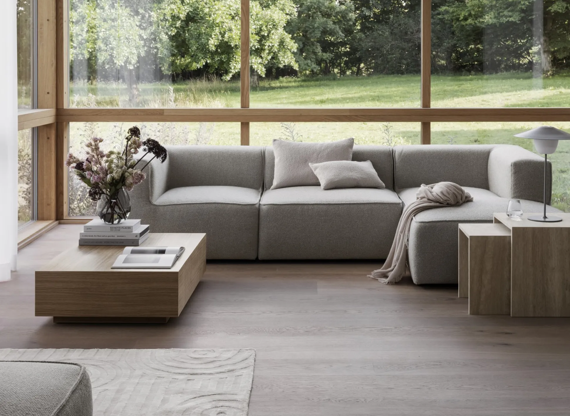 Set 2 Beistelltische -VARU- aus Travertin Farbe Beige