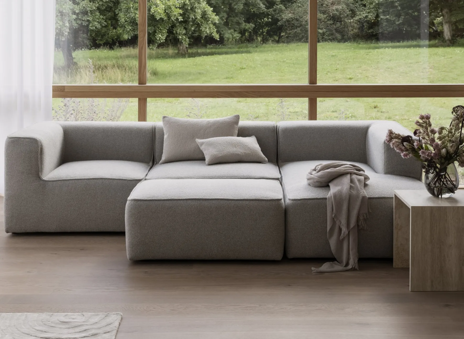 Set 2 Beistelltische -VARU- aus Travertin Farbe Beige