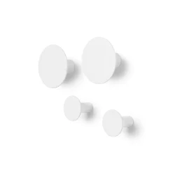 Set 4 Wandhaken -PONTO- Lily White