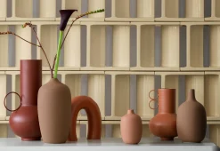Vase -CEOLA- Farbe Indian Tan Höhe 21 cm