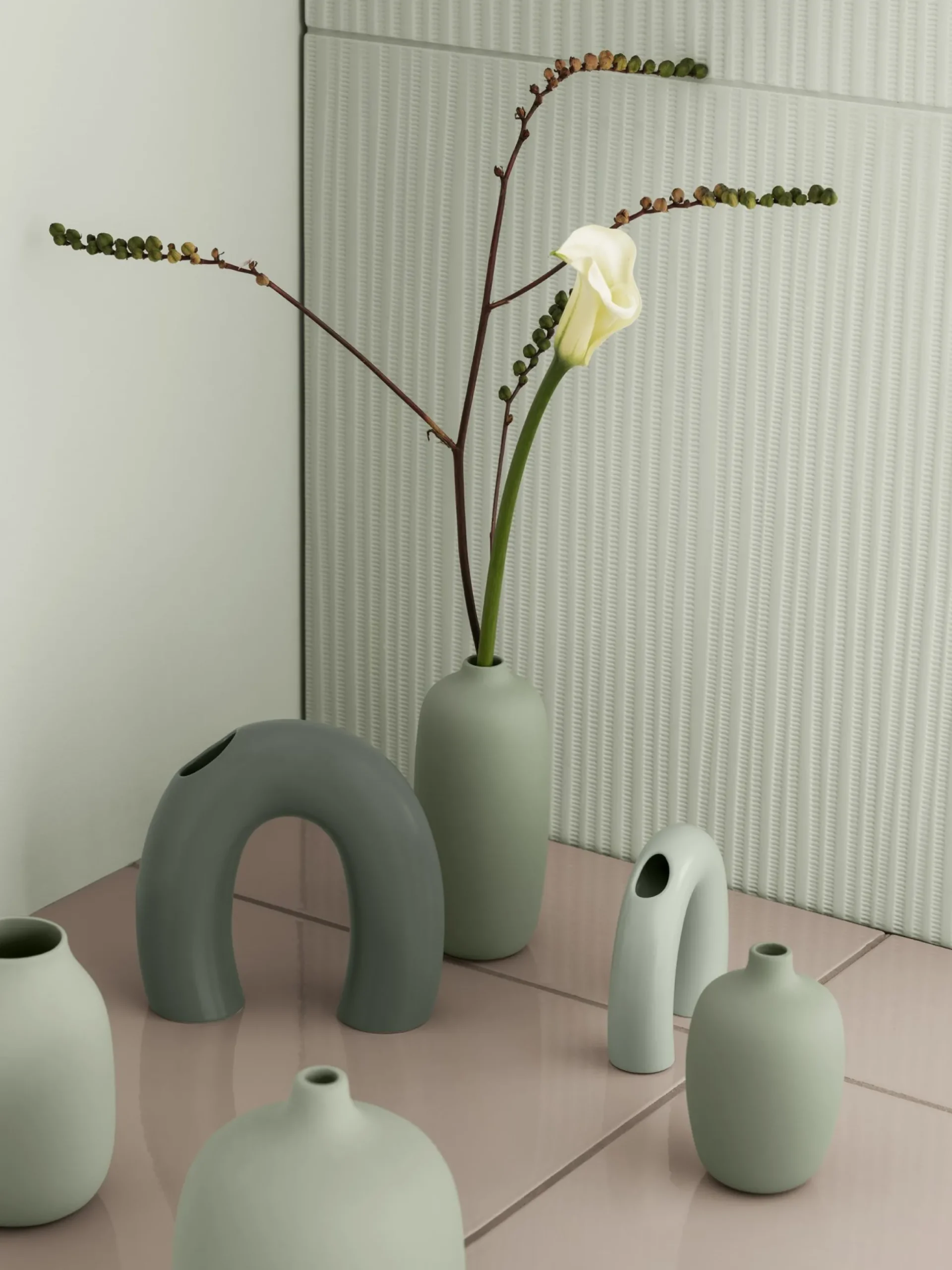 Vase -COLORA- Farbe Desert Sage Size S