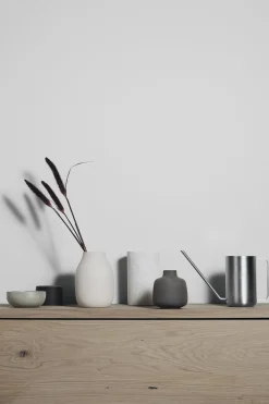 Vase -COLUNA- Hellgrau Höhe 20 cm
