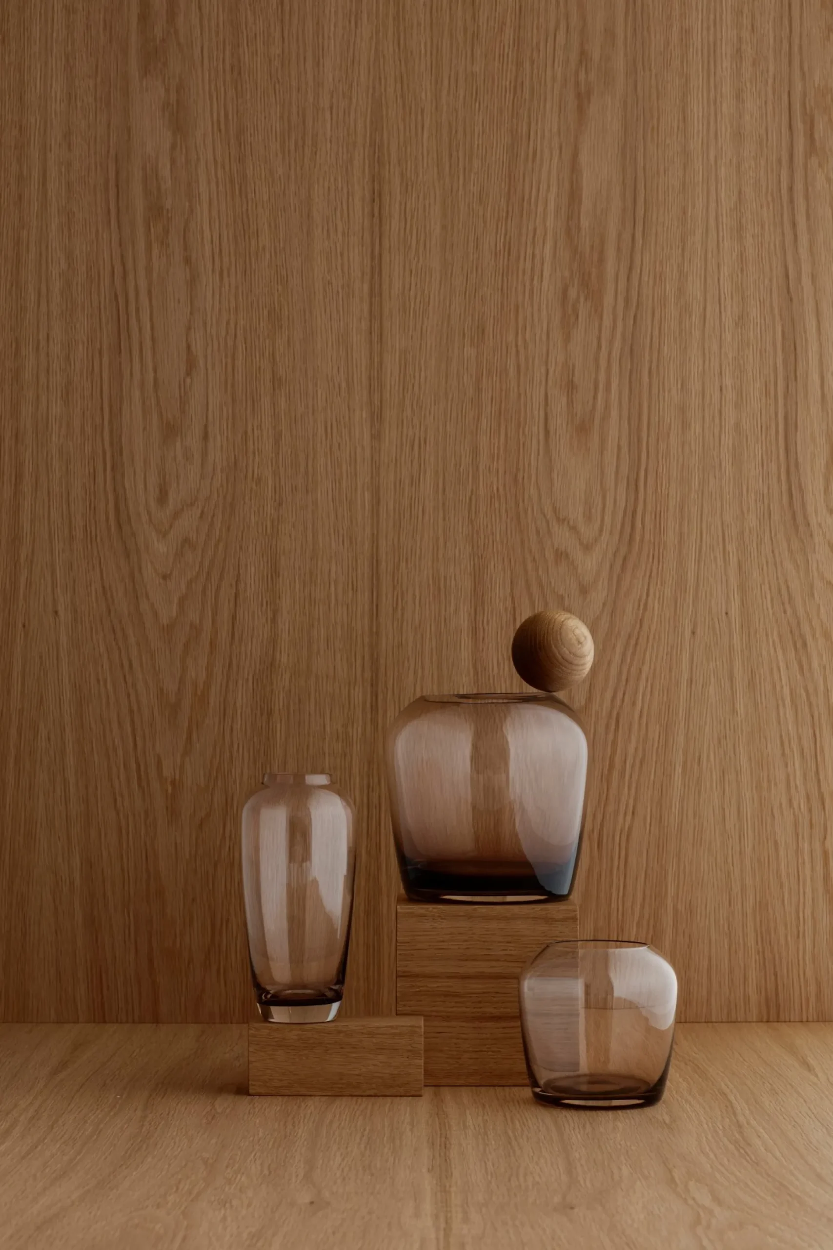 Vase -LETA- Coffee - Size 15 cm