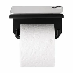 WC-Rollenhalter mit Ablage -MODO- Farbe Black