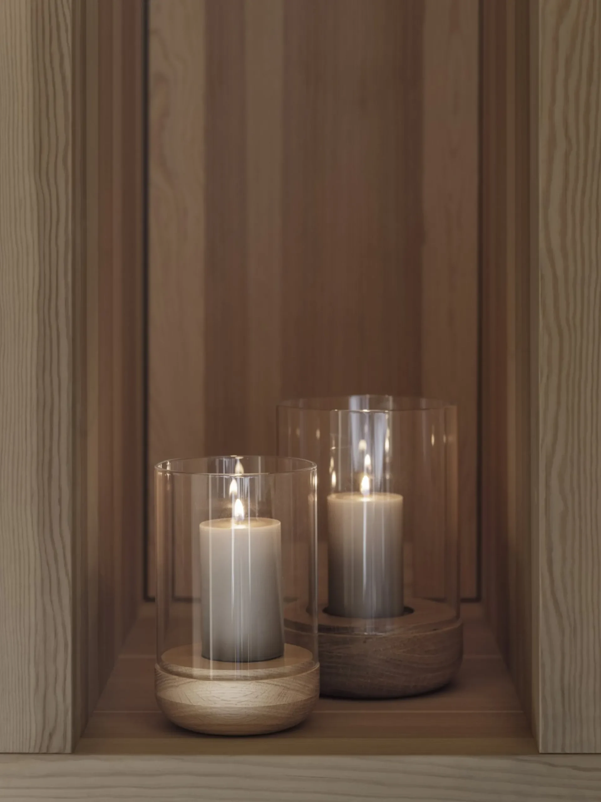 Windlicht -LANTO- Farbe Oak - Size L